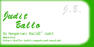 judit ballo business card